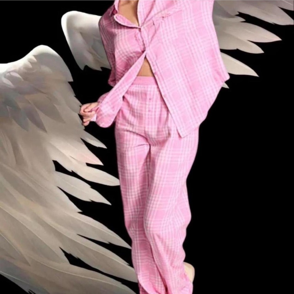 PINK Plaid Pink Women's Pajama Set